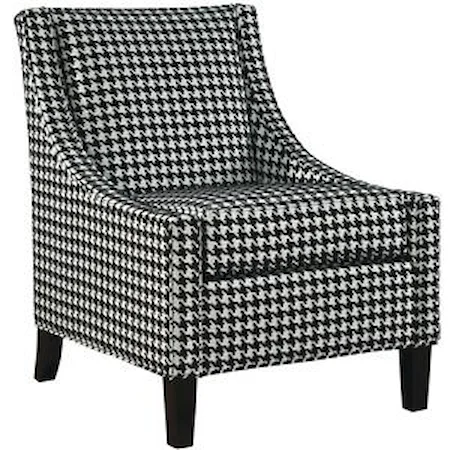 Contempary Krystyn Accent Chair with Scooped Track Arms
